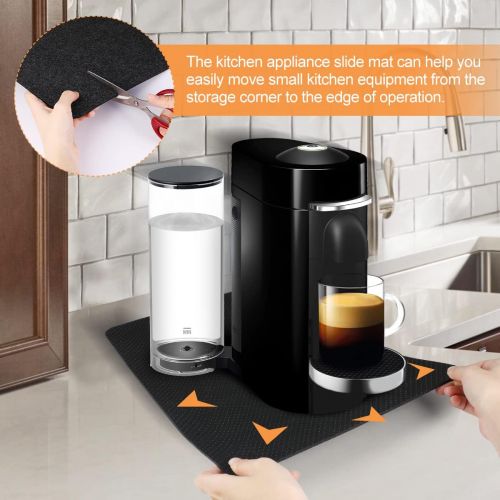  AIEVE Heat Resistant Mat for Air Fryer with Kitchen Appliance Sliders Function, 2 Pcs Kitchen Countertop Heat Protector Mat Kitchen Hot Pads for Ninja Foodi Air Fryer, Coffee Maker