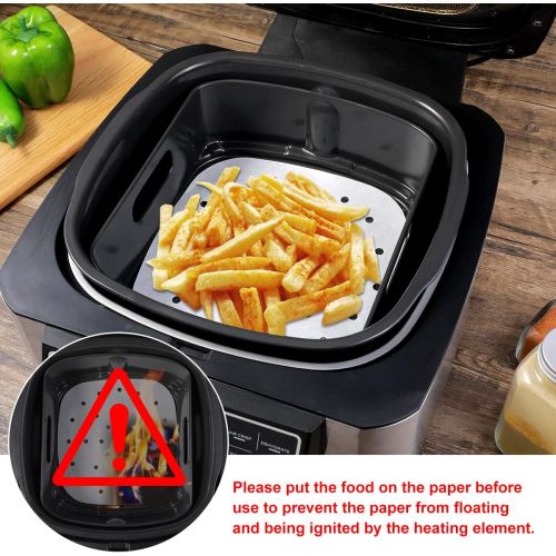  AIEVE Air Fryer Liners for Ninja AG301 Air Fryer, 100 Pcs Air Fryer Parchment Paper and 1 Pack Non-Stick Air Fryer Liner Compatible with Ninja Foodi Grill and Air Fryer Ninja Foodi