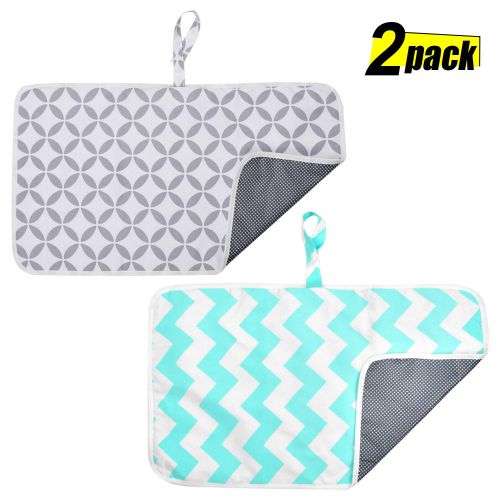  AIFUSI Diaper Changing Pad, Waterproof Pad Baby Portable Changing Mat Travel Mat Station for Home,Travel & Outside Idefair- 2 Pack