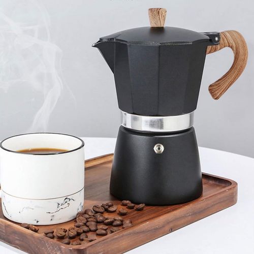  AIFUSI Stovetop Espresso Maker 3 Cup, Moka Pot - 5 oz Manual Cuban Coffee Percolator Machine Premium Aluminum Moka Italian Espresso Greca Coffee Maker Brewer Percolator