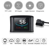 AIHG HUD Head-Up Display, ABUYCS Car Speedometer with OBD2/EUOBD Port, Smart Digital Projector Speed Alarm Scanner Diagnostic Tool