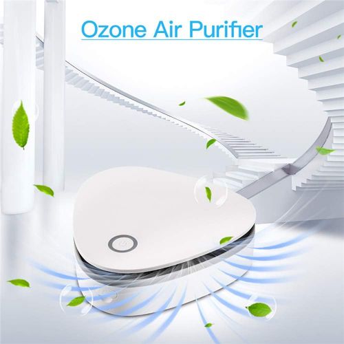  AIIKEE Ozone Generator Air Purifier, Portable USB Rechargeable Ozone Machine Odor Eliminator, Mini Air Cleaner for Home, Refrigerator, Room, Pet, Toilet ( White )