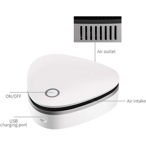  AIIKEE Ozone Generator Air Purifier, Portable USB Rechargeable Ozone Machine Odor Eliminator, Mini Air Cleaner for Home, Refrigerator, Room, Pet, Toilet ( White )