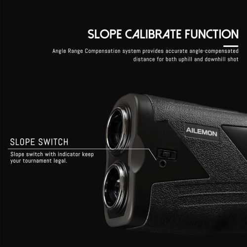  AILEMON 6X Golf Range Finder, 1000/1200 Yard Laser RangeFinder with Slope Switch, Scan, Flagpole Lock, and Speed Function, Tournament Legal Golf Rangefinder