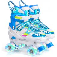 AILUKI Roller Skates for Girls and Boys,4 Size Adjustable Kids Toddler Roller Skates with Light up Wheels for Toddlers Children Outdoor Indoor