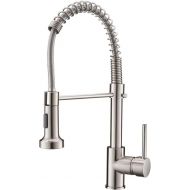 [아마존 핫딜] AIMADI Commercial Pull Down Sprayer Kitchen Sink Faucet,Modern Stainless Steel Single Handle Spring Pull Down Kitchen Faucet with Sprayer,Brushed Nickel