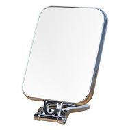 AIMEE-JL 3-in-1 Makeup Mirror Doubled Sided Vanity Mirror with 3X Magnified 180 Degrees Folding Handle Travel Mirror Desktop Mirror (Square)