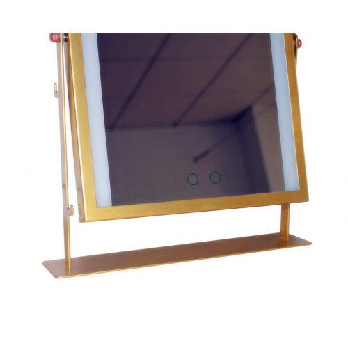  AIMEE-JL Large Makeup Mirror with Light LED Mirrors Vanity Mirrors White/Yellow Lights Touch Screen Adjustbale Brightness (Gold)