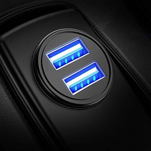  [아마존베스트]Car Charger, AINOPE 4.8A All Metal Car Charger Adapter Mini Flush Fit USB Car Charger Dual Port Charging Compatible with iPhone 12/11 pro/XR/x/7/6s, iPad Air 2/Mini 3, Note 9/Galax
