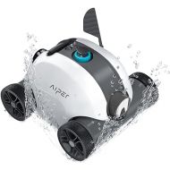 AIPER Cordless Robotic Pool Cleaner, Cordless Pool Vacuum Robot with Dual-Drive Motors, Self-Parking Technology, 90 Mins Cleaning for Above/In-ground Pools with Flat Floor up to 861 sq.ft