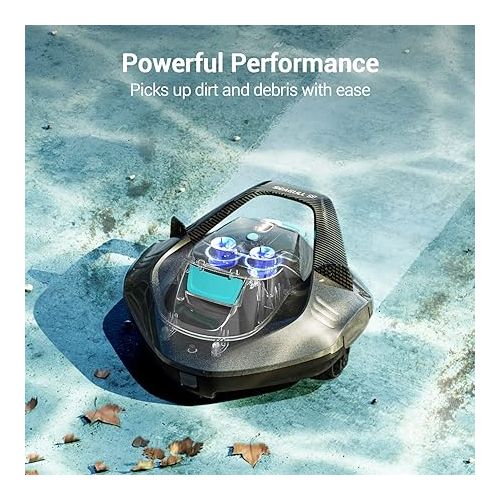  AIPER Cordless Robotic Pool Cleaner, Pool Vacuum with Dual-Drive Motors, Self-Parking Technology, Lightweight, Perfect for Above-Ground/In-Ground Flat Pools up to 40 Feet (Lasts 90 Mins)