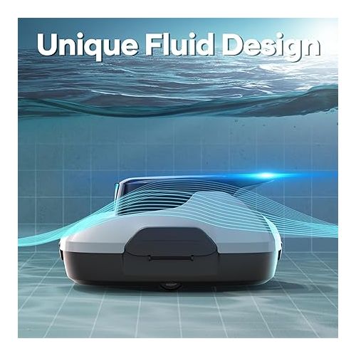  AIPER 2024 Upgraded Scuba SE Robotic Pool Cleaner, Cordless Robotic Pool Vacuum, Lasts up to 90 Mins, Ideal for Above Ground Pools, Automatic Cleaning with Self-Parking Capabilities-Dark White