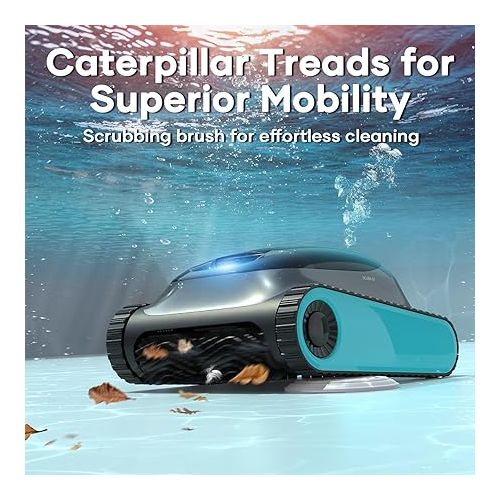  (2024 New) AIPER Scuba S1 Cordless Robotic Pool Cleaner, Wall Climbing Pool Robot Vacuum, WavePath Navigation with Periodic Cleaning, Last 150 Minutes for In-ground Pools up to 1600 Sq.ft