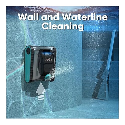  (2024 New) AIPER Scuba S1 Cordless Robotic Pool Cleaner, Wall Climbing Pool Robot Vacuum, WavePath Navigation with Periodic Cleaning, Last 150 Minutes for In-ground Pools up to 1600 Sq.ft