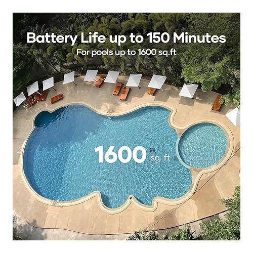  AIPER Seagull Pro Cordless Robotic Pool Cleaner, Quad-Motor Powerful Pool Vacuum for In-Ground Pools, Smart Navigation Pool Vacuum Cleaner Lasts up to 150 Mins, Floor, Wall and Water Line Cleaning