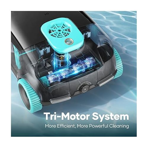  (2024 New) AIPER Scuba E1 Pool Vacuum Robot, Cordless Robotic Pool Cleaner with Dual-Filtration, Lasts up to 130 Mins, Self-Parking Technology, Perfect for Above-Ground Pools up to 1100 Sq.ft