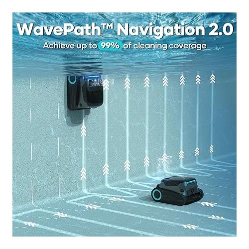  AIPER Scuba S1 Pro Cordless Robotic Pool Cleaner, 2024 Automatic Pool Vacuum with Horizontal Waterline Cleaning, Smart Navigation, 180-Minute Battery Life, Ideal for In-Ground Pools up to 2,150 Sq.ft