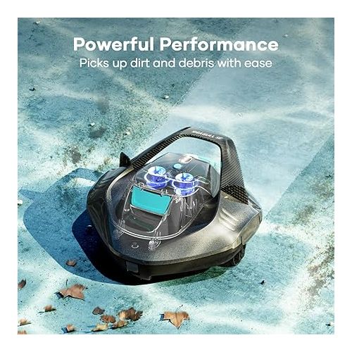  AIPER Seagull SE Cordless Robotic Pool Cleaner, Pool Vacuum with Dual-Drive Motors, Self-Parking Technology, Lightweight, Perfect for Above-Ground/In-Ground Flat Pools up to 40 Feet (Lasts 90 Mins)