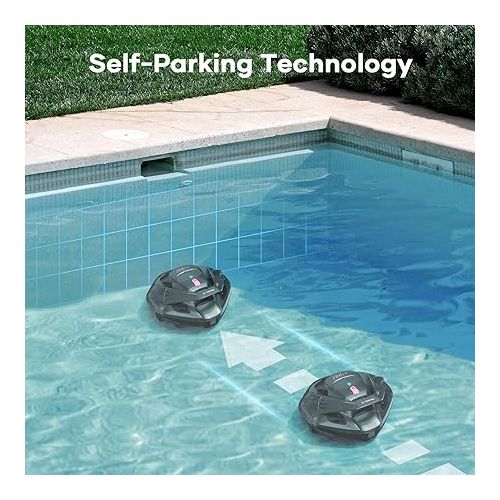  AIPER Seagull SE Cordless Robotic Pool Cleaner, Pool Vacuum with Dual-Drive Motors, Self-Parking Technology, Lightweight, Perfect for Above-Ground/In-Ground Flat Pools up to 40 Feet (Lasts 90 Mins)