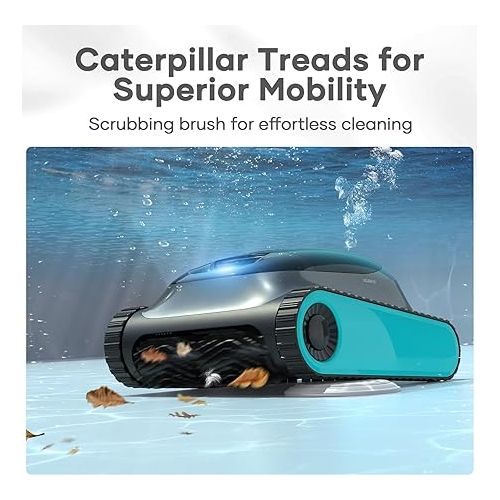  AIPER Cordless Pool Cleaner Robot for In-ground Pools, Pool Vacuum, Wall Climbing and WavePath Navigation Cleaning for Pools up to 1600 Sq.ft, 2.5 Hours Battery Time-Scuba S1