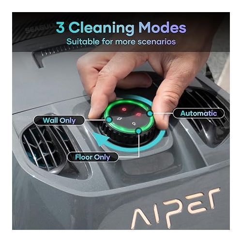  (2024 Upgrade) AIPER Seagull Pro Cordless Robotic Pool Cleaner, Wall Climbing Suction Pool Cleaner Lasts up to 150 Mins, Quad-Motor System, Smart Navigation, Ideal for In-Ground Pools up to 40 FT