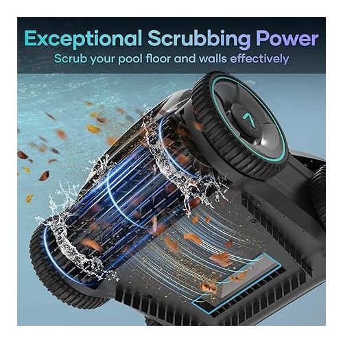  (2024 Upgrade) AIPER Seagull Pro Cordless Robotic Pool Cleaner, Wall Climbing Suction Pool Cleaner Lasts up to 150 Mins, Quad-Motor System, Smart Navigation, Ideal for In-Ground Pools up to 40 FT