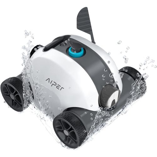  AIPER Cordless Robotic Pool Cleaner, Pool Vacuum with Upgraded Dual-Drive Motors, Auto-Dock Technology, Up to 90 Mins Cleaning for Above/In-ground Pools with Flat Floor Up to 861 S