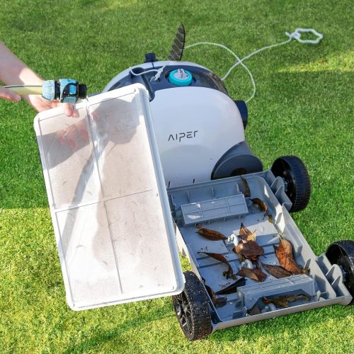  AIPER Cordless Robotic Pool Cleaner, Pool Vacuum with Upgraded Dual-Drive Motors, Auto-Dock Technology, Up to 90 Mins Cleaning for Above/In-ground Pools with Flat Floor Up to 861 S