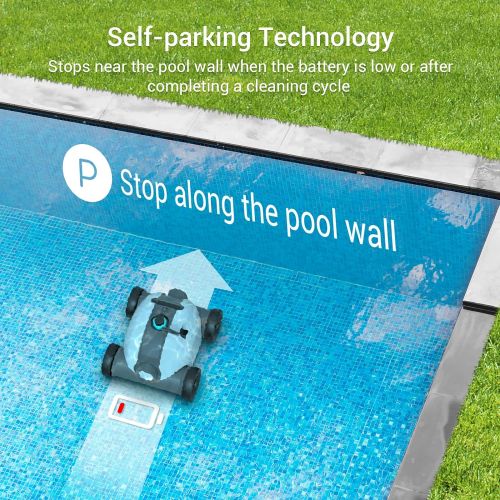  AIPER Cordless Robotic Pool Cleaner, Pool Vacuum with Upgraded Dual-Drive Motors, Auto-Dock Technology, Up to 90 Mins Cleaning for Above/In-ground Pools with Flat Floor Up to 861 S