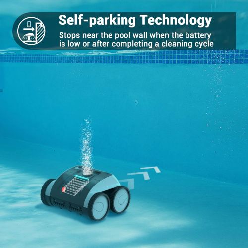  AIPER Seagull 1500 Cordless Automatic?Pool Cleaner, Wall-Climbing?Pool Vacuum, up to 90 Mins with Strong Triple-Motors, Intelligent Cleaning, Ideal for?In-ground Pools up to 1614 s