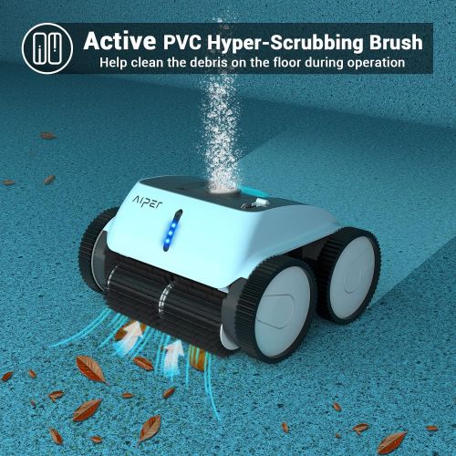  AIPER Seagull 1500 Cordless Automatic?Pool Cleaner, Wall-Climbing?Pool Vacuum, up to 90 Mins with Strong Triple-Motors, Intelligent Cleaning, Ideal for?In-ground Pools up to 1614 s