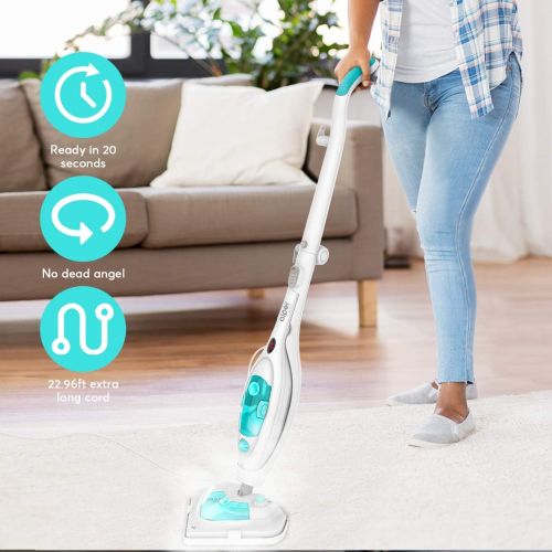  [아마존베스트]AIPER Steam Mop 14 in 1 Multifunctional Detachable Handheld Steam Cleaner for Hardwood, Tiles, Grout, Carpet, Cleaning Machine Steamer for Home, Kitchen, Garment with 2pcs Mop Pads