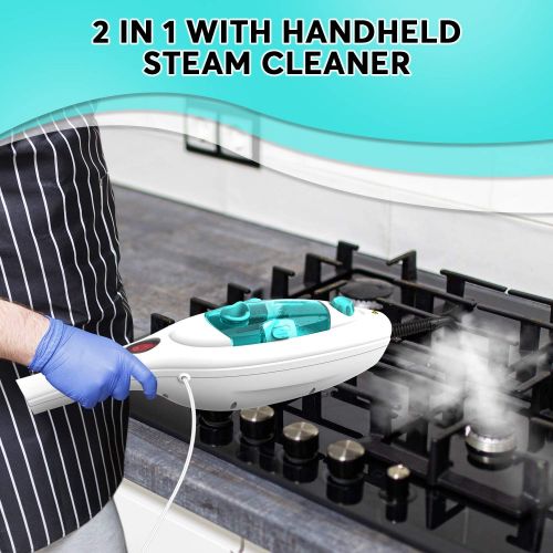  [아마존베스트]AIPER Steam Mop 14 in 1 Multifunctional Detachable Handheld Steam Cleaner for Hardwood, Tiles, Grout, Carpet, Cleaning Machine Steamer for Home, Kitchen, Garment with 2pcs Mop Pads