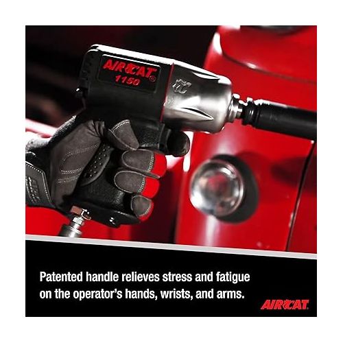  AIRCAT Pneumatic Tools 1150 1/2-Inch Composite Impact Wrench : Compact & Low Weight Power Tool : Impact Tool for Automotive Repairs & Maintenance