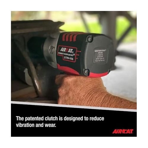  AIRCAT Pneumatic Tools 1778-VXL 3/4-Inch Vibrotherm Drive Composite Impact Wrench : Ergonomic Impact Wrench : Compact & Low Weight Pneumatic Power Tool