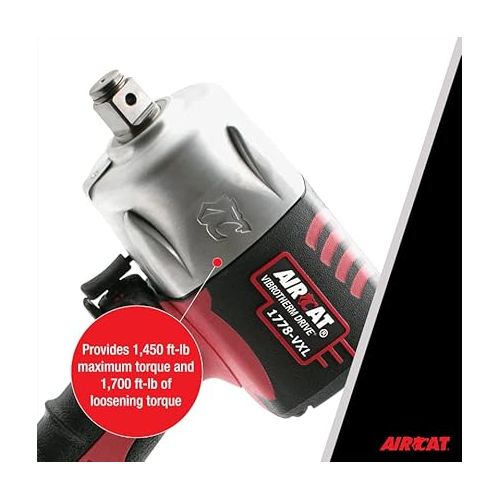  AIRCAT Pneumatic Tools 1778-VXL 3/4-Inch Vibrotherm Drive Composite Impact Wrench : Ergonomic Impact Wrench : Compact & Low Weight Pneumatic Power Tool
