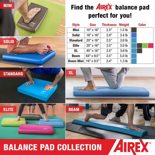  Airex Balance Pad Foam Board Stability Cushion Exercise Trainer for Balance, Stretching, Physical Therapy, Mobility, Rehabilitation and Core Strength Training 16 x 20 x 2.5, Blue