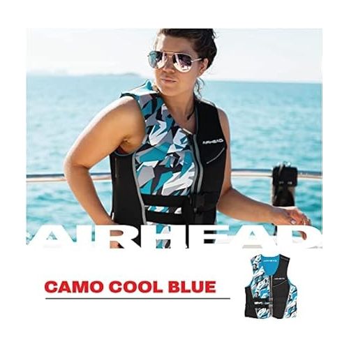  AIRHEAD Men's Camo Cool Neolite Kwik-Dry Life Jacket, Coast Guard Approved