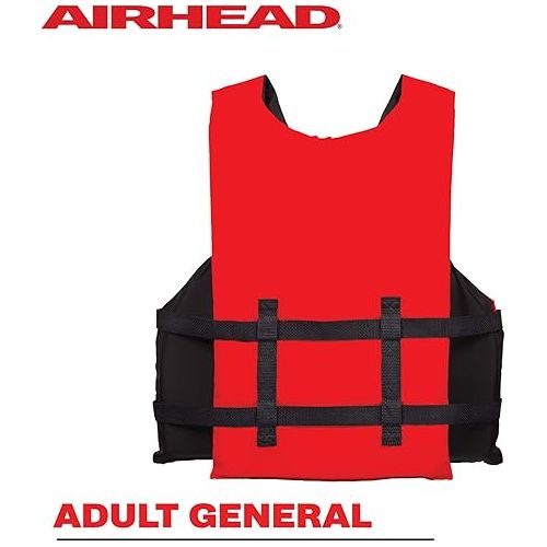  AIRHEAD General All Purpose Life Jacket, US Coast Guard Approved Type III Life Vest, Perfect for Boating and Personal Watercraft Use