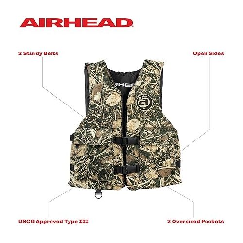  Airhead Sportsman Life Vest with Pockets Youth and Adult