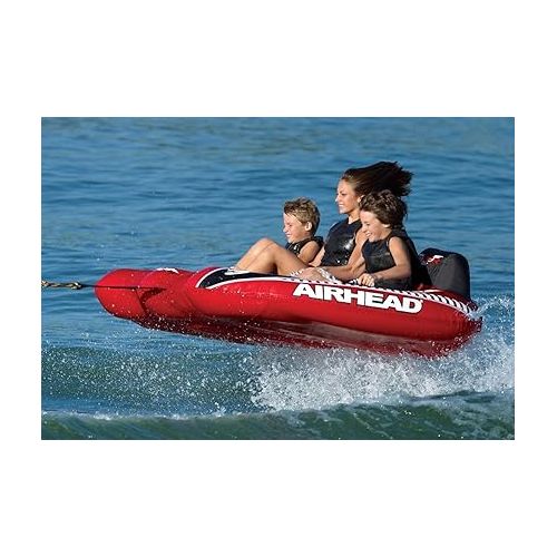  Airhead Viper Towable 1-3 Rider Tube for Boating and Water Sports, Heavy Duty Full Nylon Cover