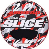 Airhead Mega Slice Towable 1-4 Rider Tube for Boating and Water Sports, Heavy Duty Full Nylon Cover with Zipper, EVA Foam Pads, and Patented Speed Safety Valve for Easy Inflating & Deflating
