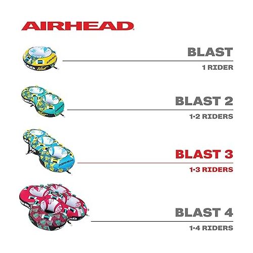  AIRHEAD Blast Towable Tube for Boating with 1-4 Rider Options