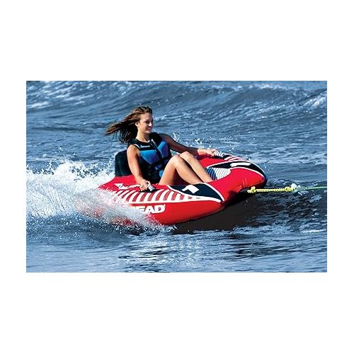  Airhead Viper Towable 1-3 Rider Models, Tube for Boating and Water Sports, Heavy Duty Full Nylon Cover