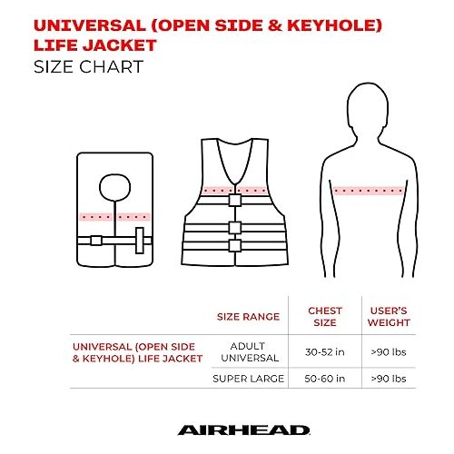  Airhead Adult General Purpose Life Vest 4-Pack, Multiple Colors Available