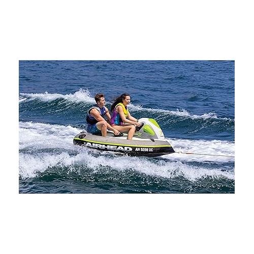  Airhead XCELERATOR, 2 Rider Towable Tube, White/Green/Gray