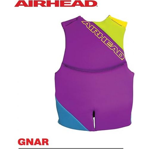  Airhead Gnar Kwick-Dry Neolite Flex Type III Life Jacket, US Coast Guard Approved, Secure Fit, Youth/Adult Sizes