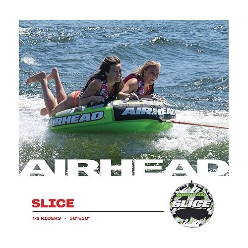  Airhead Slice, 1-2 Rider Towable Tube for Boating