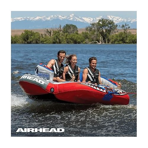  Airhead Chariot Warbird, 1-3 Rider Towable Tube for Boating, Multiple Size Options Available