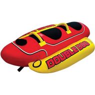 Airhead Double Dog Towable 1-2 Rider Tube for Boating and Water Sports, Double-Stitched Full Nylon Cover, EVA Padding & Padded Handles for Comfort